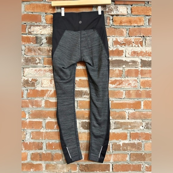 Athleta Fleece Black and Gray Leggings Size XS - Picture 8 of 11